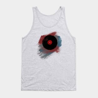 Vinyl Record with Paint Strokes Tank Top